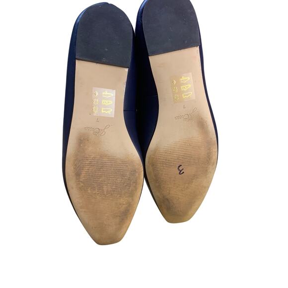 J.Crew Bennett Navy Blue Leather Pointed Toe Loafers Size 7 - Picture 6 of 10